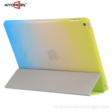 Hot selling fashion rainbow case Automatically wake up smart cover tablet for ipad air2